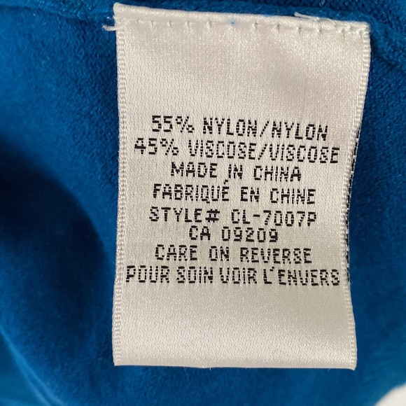 CLEO PETITES belted vest tank knit blue turquoise teal small - Picture 3 of 4